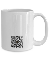 Limited Edition Citizen Avatar Lady Jen IchthusCoin 15 oz White Inspirational Novelty Coffee Mug with QR Code and 153 BONUS IchthusCoin Digital Gold Tokens with Corporate Digital Dashboard and Wallet Account ($95 Value)