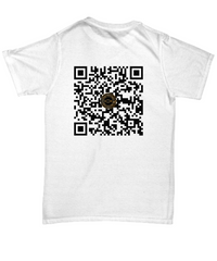 Limited Edition IchthusCoin White Inspirational Unisex Tee 100% Cotton with QR Code on Back and 100 BONUS IchthusCoin Digital Gold Tokens with Corporate Digital Dashboard and Wallet Account ($50 Value)
