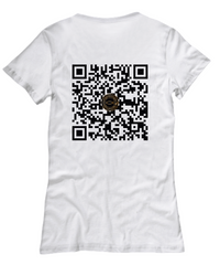 Limited Edition IchthusCoin White Inspirational Women's Tee 100% Cotton with QR Code on Back and 153 BONUS IchthusCoin Digital Gold Tokens with Corporate Digital Dashboard and Wallet Account ($75 Value)