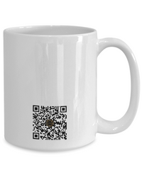 Limited Edition Citizen Avatar Lady Samantha IchthusCoin 15 oz White Inspirational Novelty Coffee Mug with QR Code and 153 BONUS IchthusCoin Digital Gold Tokens with Corporate Digital Dashboard and Wallet Account ($95 Value)