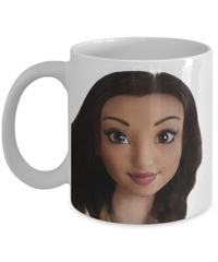 Limited Edition Citizen Avatar Lady Sarah IchthusCoin 11 oz White Inspirational Novelty Coffee Mug with QR Code and 100 BONUS IchthusCoin Digital Gold Tokens with Corporate Digital Dashboard and Wallet Account ($75 Value)