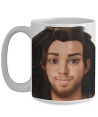 Limited Edition Senator Avatar Caleb IchthusCoin 15 oz White Inspirational Novelty Coffee Mug with QR Code and 153 BONUS IchthusCoin Digital Gold Tokens with Corporate Digital Dashboard and Wallet Account ($95 Value)