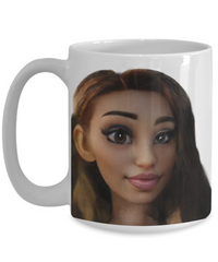 Limited Edition House Representative Avatar Chloe IchthusCoin 15 oz White Inspirational Novelty Coffee Mug with QR Code and 153 BONUS IchthusCoin Digital Gold Tokens with Corporate Digital Dashboard and Wallet Account ($95 Value)