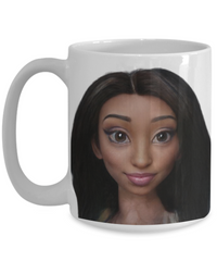 Limited Edition Citizen Avatar Lady Eve IchthusCoin 15 oz White Inspirational Novelty Coffee Mug with QR Code and 153 BONUS IchthusCoin Digital Gold Tokens with Corporate Digital Dashboard and Wallet Account ($95 Value)