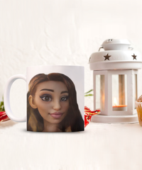 Limited Edition House Representative Avatar Chloe IchthusCoin 11 oz White Inspirational Novelty Coffee Mug with QR Code and 100 BONUS IchthusCoin Digital Gold Tokens with Corporate Digital Dashboard and Wallet Account ($75 Value)
