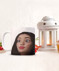 Limited Edition Citizen Avatar Lady Samantha IchthusCoin 11 oz White Inspirational Novelty Coffee Mug with QR Code and 100 BONUS IchthusCoin Digital Gold Tokens with Corporate Digital Dashboard and Wallet Account ($75 Value)
