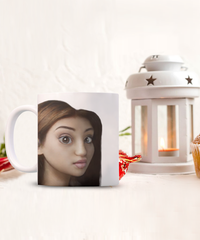 Limited Edition Citizen Avatar Lady Jen IchthusCoin 11 oz White Inspirational Novelty Coffee Mug with QR Code and 100 BONUS IchthusCoin Digital Gold Tokens with Corporate Digital Dashboard and Wallet Account ($75 Value)