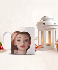 Limited Edition Citizen Avatar Lady Charlotte IchthusCoin 11 oz White Inspirational Novelty Coffee Mug with QR Code and 100 BONUS IchthusCoin Digital Gold Tokens with Corporate Digital Dashboard and Wallet Account ($75 Value)