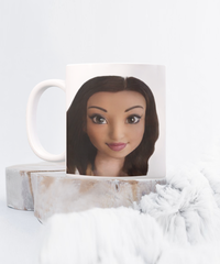 Limited Edition Citizen Avatar Lady Sarah IchthusCoin 15 oz White Inspirational Novelty Coffee Mug with QR Code and 153 BONUS IchthusCoin Digital Gold Tokens with Corporate Digital Dashboard and Wallet Account ($95 Value)