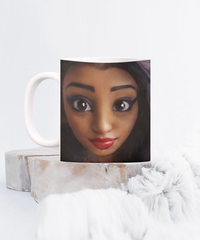 Limited Edition Citizen Avatar Lady Lori IchthusCoin 11 oz White Inspirational Novelty Coffee Mug with QR Code and 100 BONUS IchthusCoin Digital Gold Tokens with Corporate Digital Dashboard and Wallet Account ($75 Value)