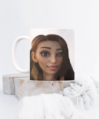 Limited Edition House Representative Avatar Chloe IchthusCoin 11 oz White Inspirational Novelty Coffee Mug with QR Code and 100 BONUS IchthusCoin Digital Gold Tokens with Corporate Digital Dashboard and Wallet Account ($75 Value)
