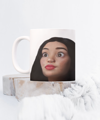 Limited Edition Citizen Avatar Lady Samantha IchthusCoin 11 oz White Inspirational Novelty Coffee Mug with QR Code and 100 BONUS IchthusCoin Digital Gold Tokens with Corporate Digital Dashboard and Wallet Account ($75 Value)