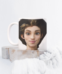 Limited Edition Citizen Avatar Sir Sam IchthusCoin 11 oz White Inspirational Novelty Coffee Mug with QR Code and 100 BONUS IchthusCoin Digital Gold Tokens with Corporate Digital Dashboard and Wallet Account ($75 Value)