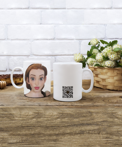 Limited Edition Citizen Avatar Lady Holly IchthusCoin 11 oz White Inspirational Novelty Coffee Mug with Passport QR Code and 50 BONUS IchthusCoin Digital Gold Rewards
