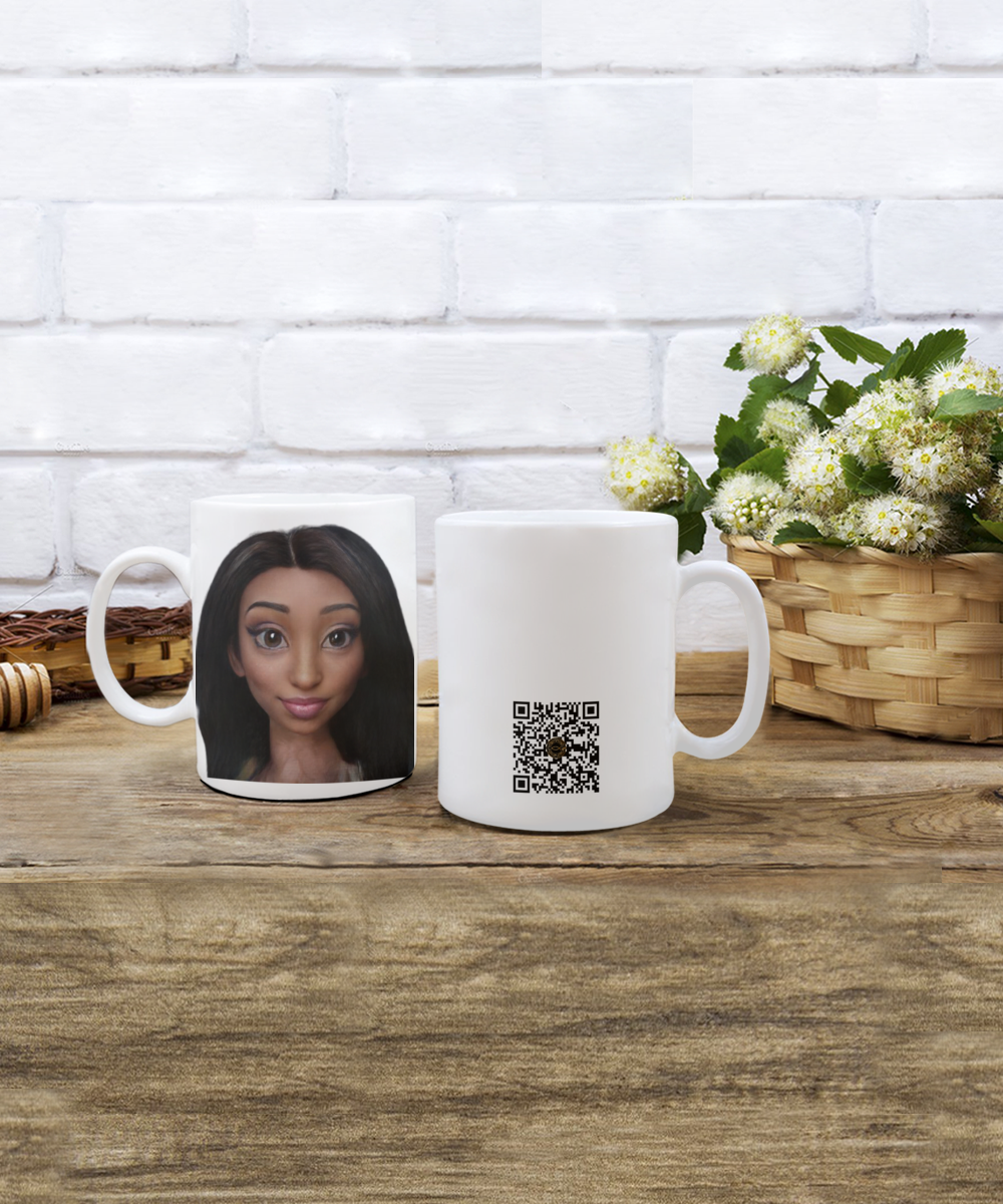 Limited Edition Citizen Avatar Lady Eve IchthusCoin 15 oz White Inspirational Novelty Coffee Mug with Passport QR Code and 25 BONUS IchthusCoin Digital Gold Rewards