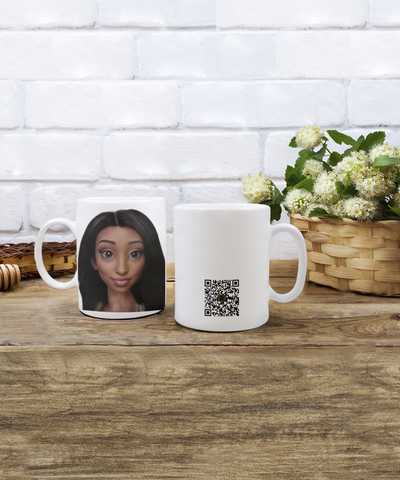 Limited Edition Citizen Avatar Lady Eve IchthusCoin 15 oz White Inspirational Novelty Coffee Mug with Passport QR Code and 50 BONUS IchthusCoin Digital Gold Rewards