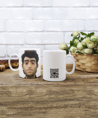 Limited Edition Citizen Avatar Sir Jim IchthusCoin 11 oz White Inspirational Novelty Coffee Mug with QR Code and 100 BONUS IchthusCoin Digital Gold Tokens with Corporate Digital Dashboard and Wallet Account ($75 Value)