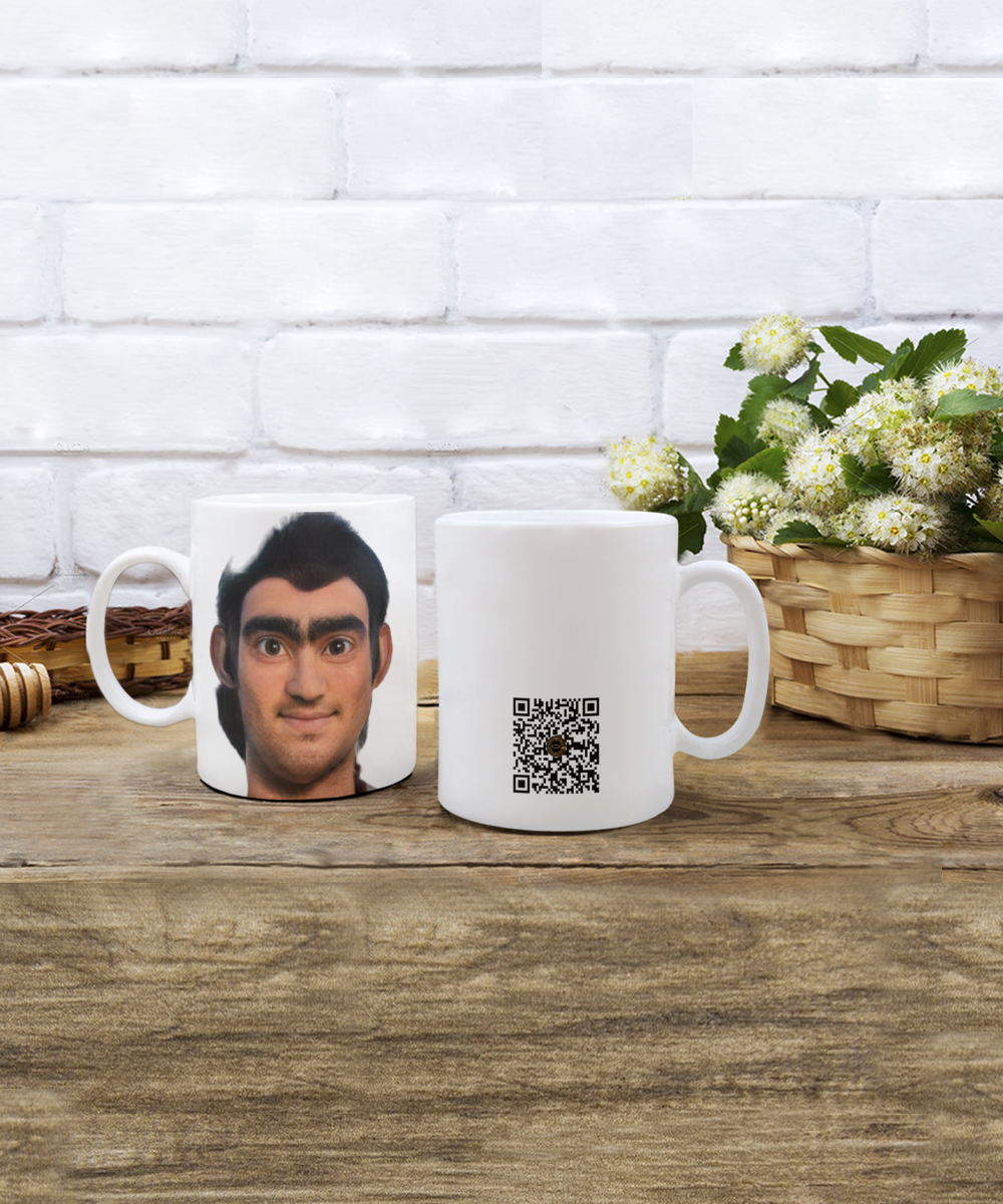 Limited Edition Citizen Avatar Sir Lucas IchthusCoin 11 oz White Inspirational Novelty Coffee Mug with Passport QR Code and 25 BONUS IchthusCoin Digital Gold Rewards