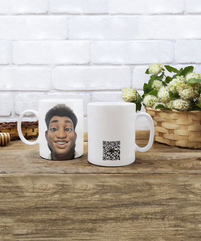 Limited Edition Citizen Avatar Sir Reginald IchthusCoin 11 oz White Inspirational Novelty Coffee Mug with QR Code and 100 BONUS IchthusCoin Digital Gold Tokens with Corporate Digital Dashboard and Wallet Account ($75 Value)