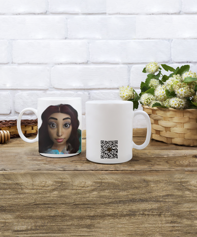 Limited Edition Citizen Avatar Lady Jean IchthusCoin 15 oz White Inspirational Novelty Coffee Mug with Passport QR Code and 50 BONUS IchthusCoin Digital Gold Rewards