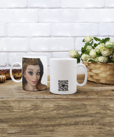 Limited Edition Citizen Avatar Lady Ashley IchthusCoin 11 oz White Inspirational Novelty Coffee Mug with Passport QR Code and 50 BONUS IchthusCoin Digital Gold Rewards