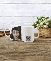 Limited Edition Citizen Avatar Lady Kate IchthusCoin 11 oz White Inspirational Novelty Coffee Mug with QR Code and 100 BONUS IchthusCoin Digital Gold Tokens with Corporate Digital Dashboard and Wallet Account ($75 Value)