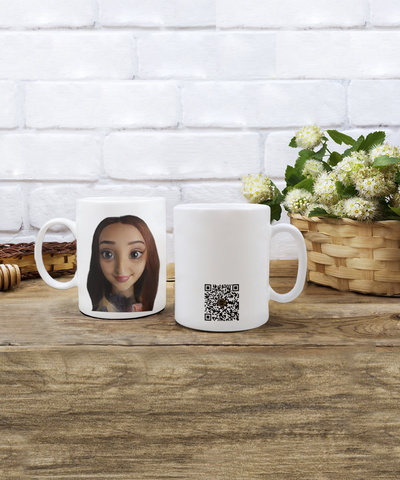 Limited Edition Citizen Avatar Lady Annie IchthusCoin 15 oz White Inspirational Novelty Coffee Mug with Passport QR Code and 50 BONUS IchthusCoin Digital Gold Rewards