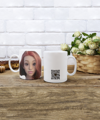 Limited Edition Council Avatar Emma IchthusCoin 11 oz White Inspirational Novelty Coffee Mug with QR Code and 100 BONUS IchthusCoin Digital Gold Tokens with Corporate Digital Dashboard and Wallet Account ($75 Value)