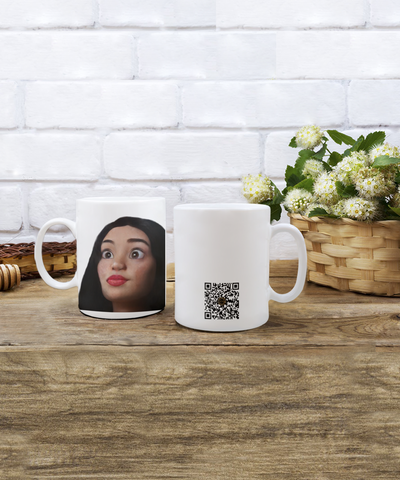 Limited Edition Citizen Avatar Lady Samantha IchthusCoin 15 oz White Inspirational Novelty Coffee Mug with Passport QR Code and 50 BONUS IchthusCoin Digital Gold Rewards