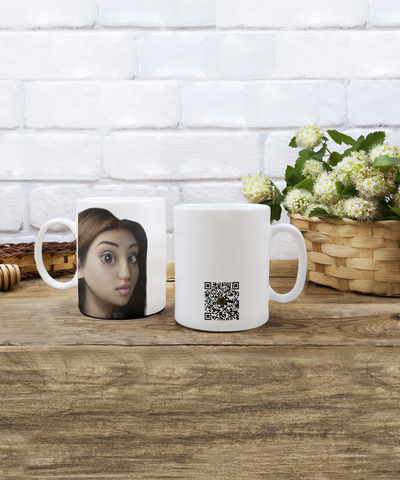 Limited Edition Citizen Avatar Lady Jen IchthusCoin 11 oz White Inspirational Novelty Coffee Mug with Passport QR Code and 50 BONUS IchthusCoin Digital Gold Rewards
